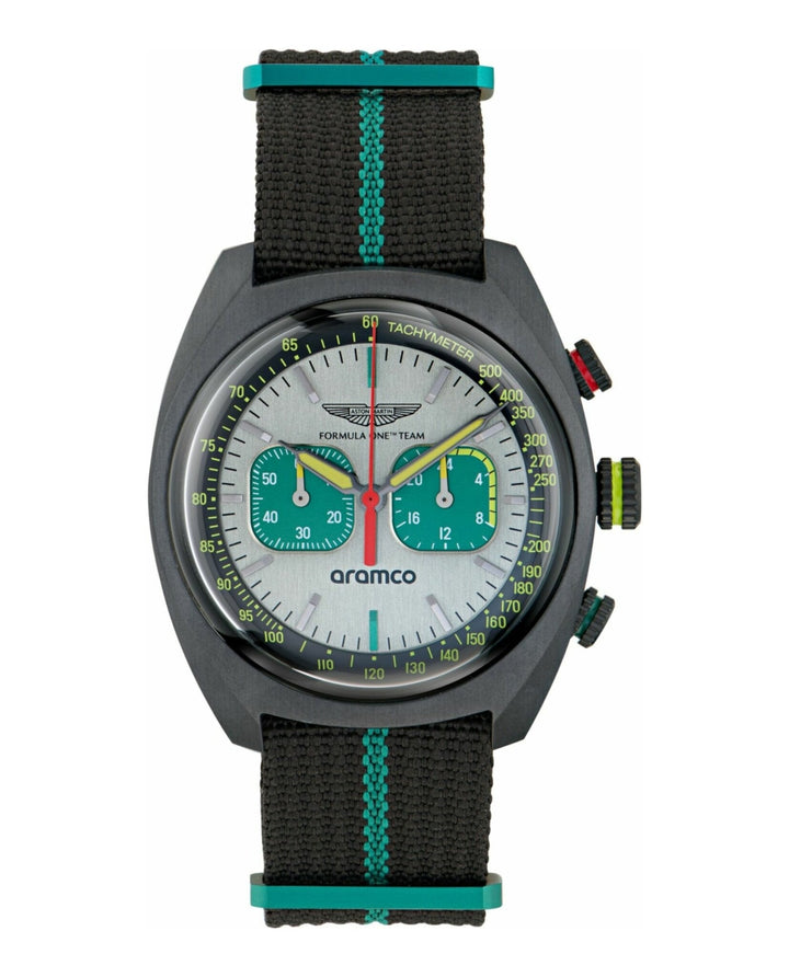 DWF Black IP/Black Nato Strap White Dial