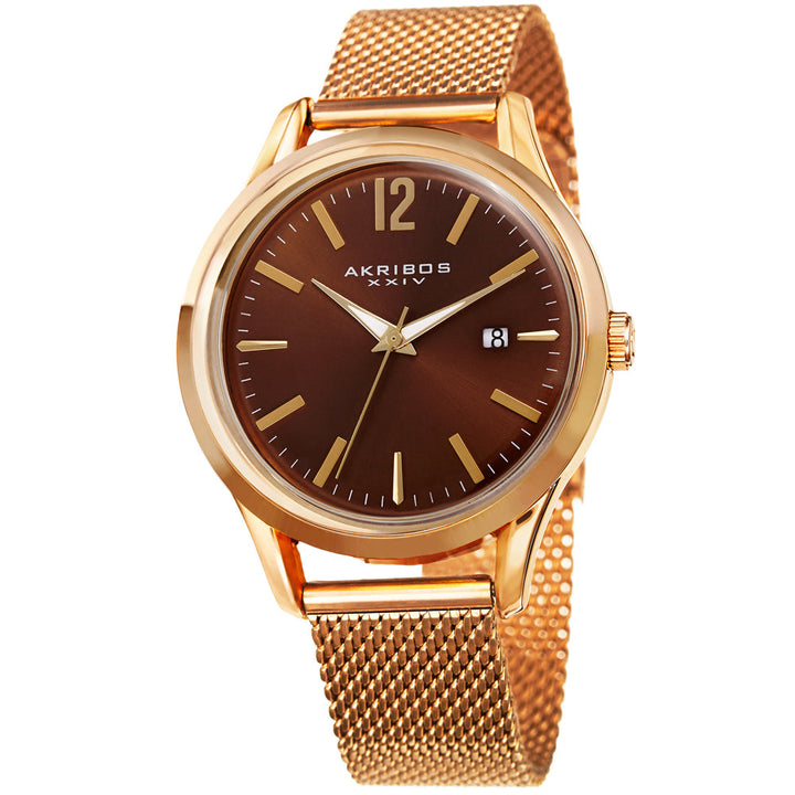 Casual-AK920YGBR Gold/Stainless Steel | Brown Dial