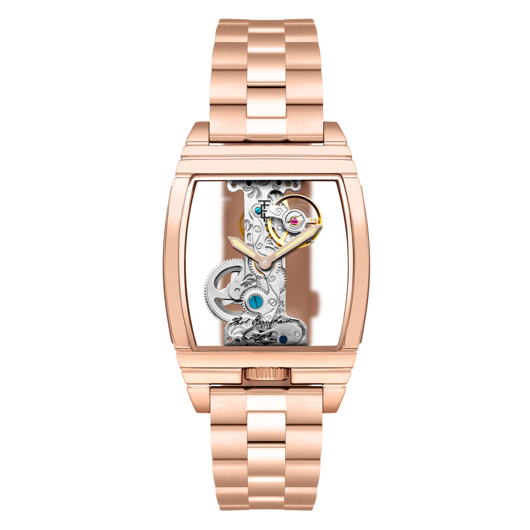 Discovery Wolver Bridge Mechanical Rose Gold / Stainless Steel | Transparent Dia