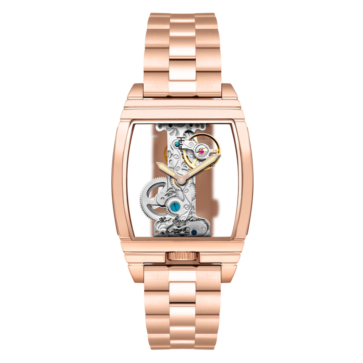 Discovery Wolver Bridge Mechanical Rose Gold / Stainless Steel | Transparent Dia