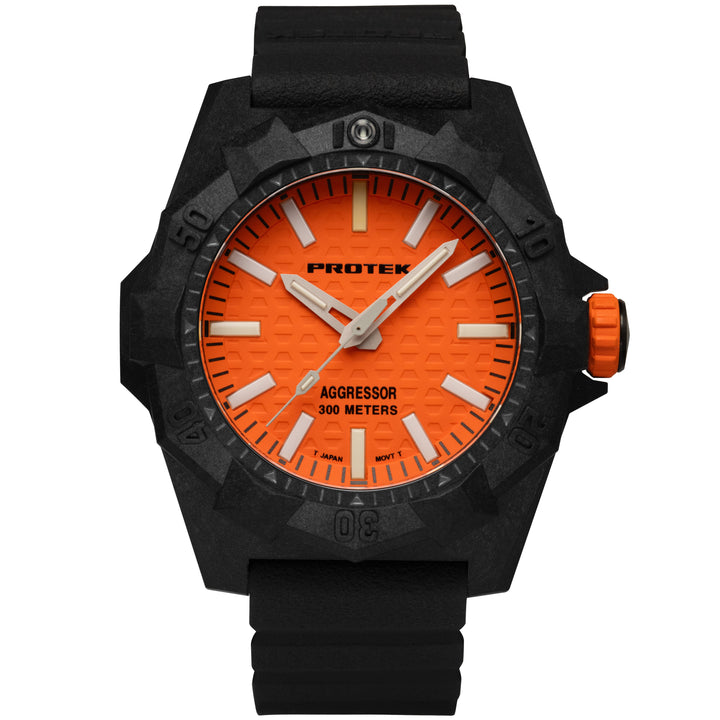 AGGRESSOR 4000 DIVE SERIES Carbon/Orange/Charcoal | Orange Dial