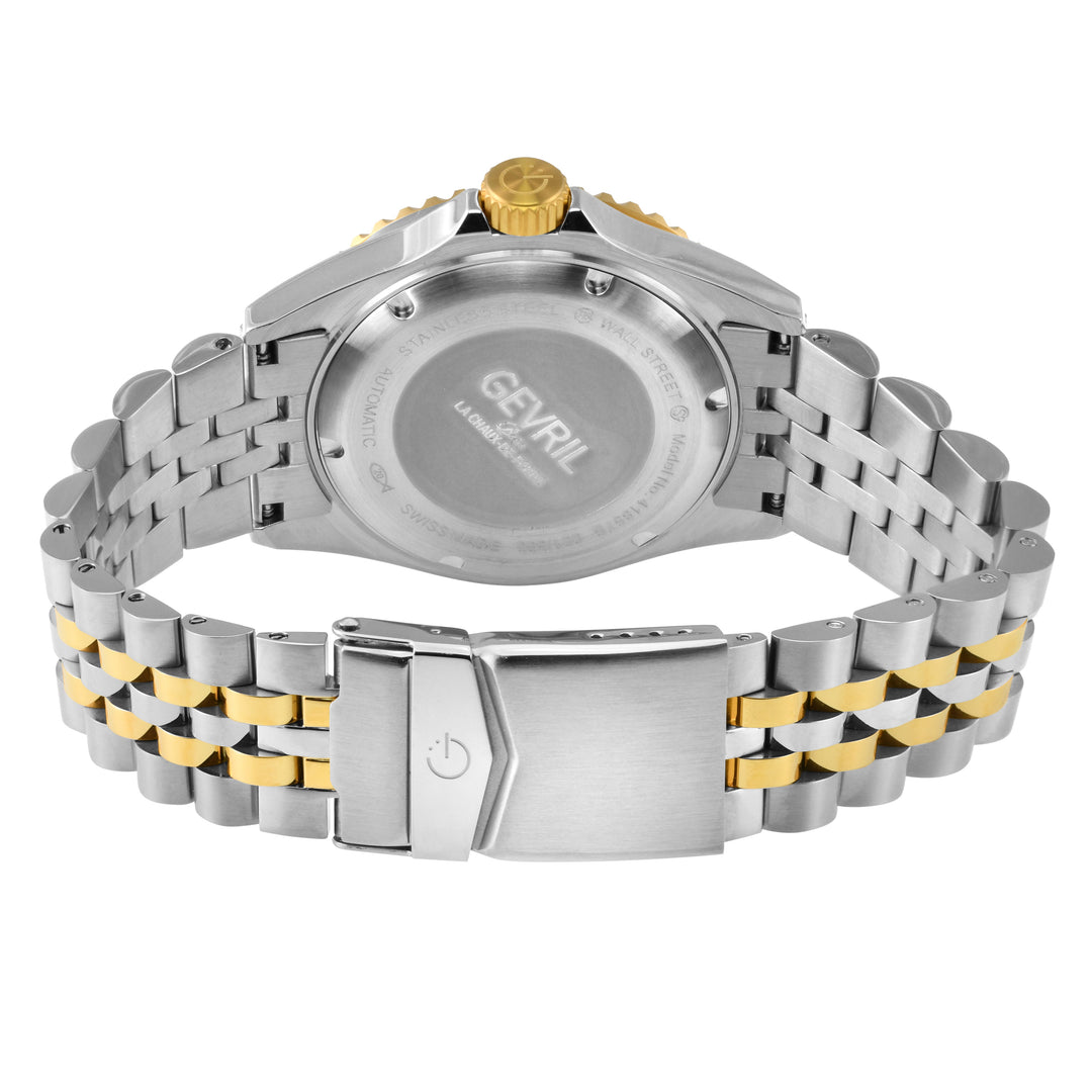 Wall Street Gevril Swiss Made SW200-1 Steel Rotating Green Ceramic Bezel , 316L 