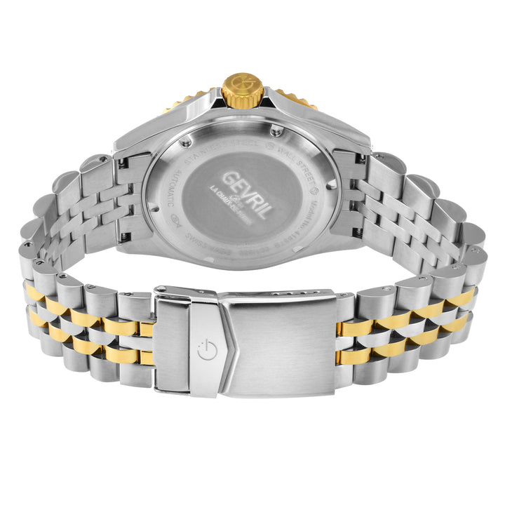 Wall Street Gevril Swiss Made SW200-1 Steel Rotating Green Ceramic Bezel , 316L 