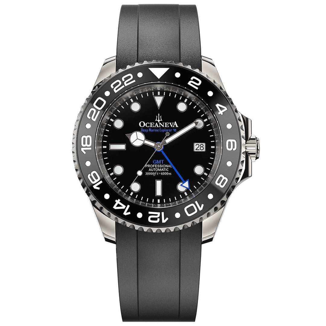 Oceaneva Deep Marine Explorer VI Grade 5 Titanium Automatic Black Dial Watch Bla