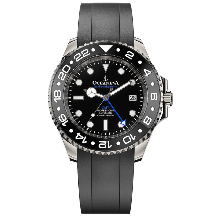 Oceaneva Deep Marine Explorer VI Grade 5 Titanium Automatic Black Dial Watch Bla