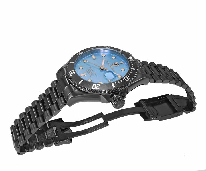 CATANIA -PD BLUE / IP-BLACK TONE Blue Mother-of-Pearl Dial