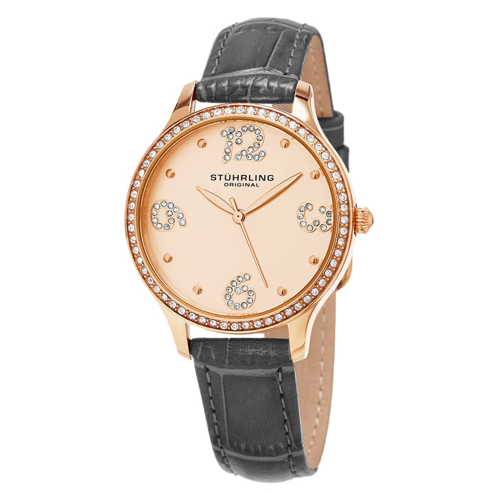 Vogue Gray Leather | Salmon Dial