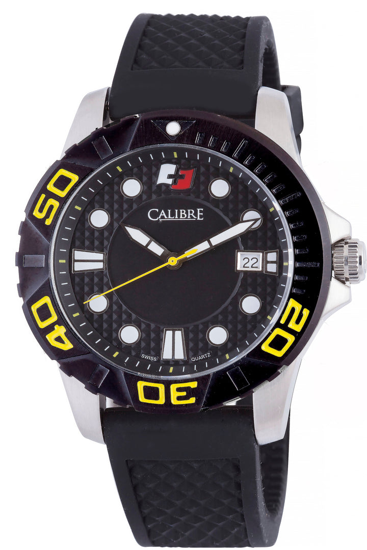Akron Black yellow -Black | Black Dial