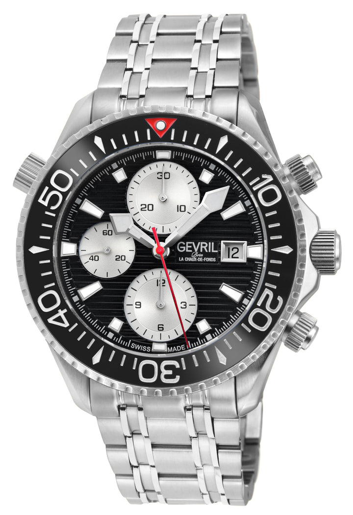 Hudson Yards Chronograph SW500 Chronograph , helium valve Diver Black | Black Di