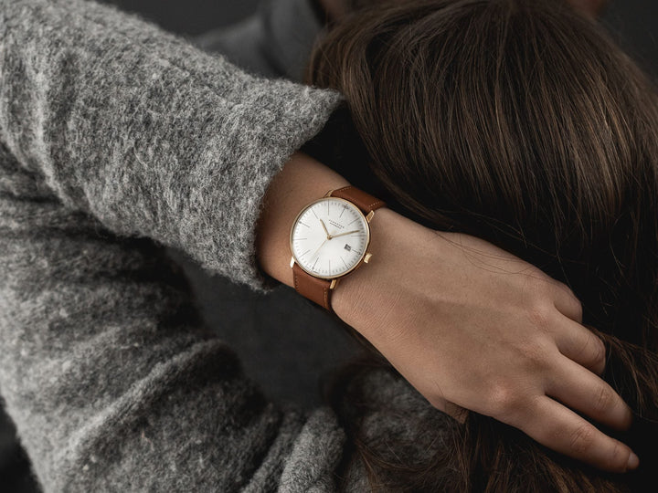 Max Bill Automatic Silver Dial / Brown Leather Strap Silver Dial