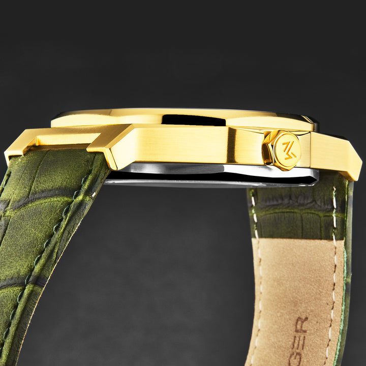 Open mind MAN-RO-12-GL / Green / Leather | Green Dial