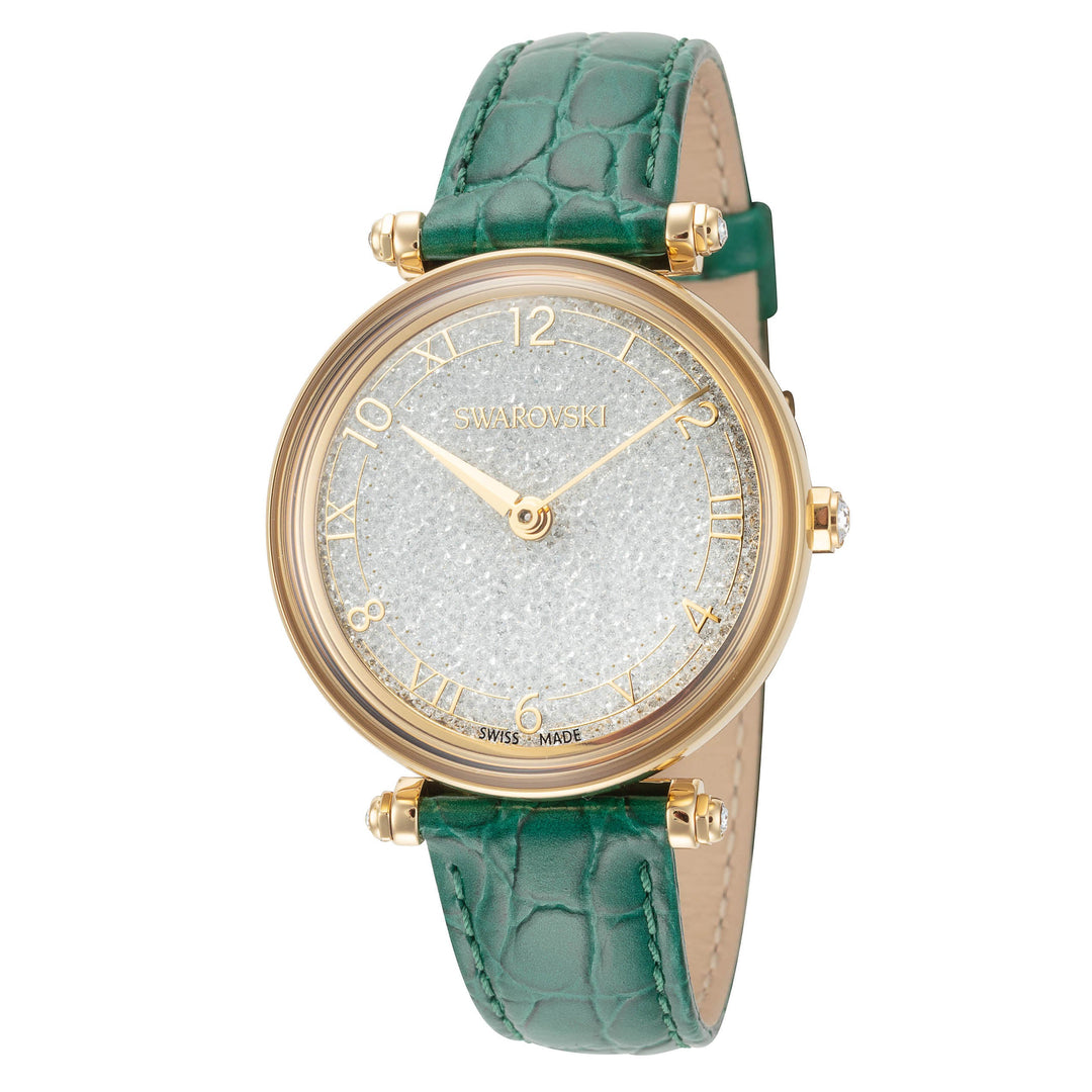 Crystalline 35mm / White / Green | White Dial