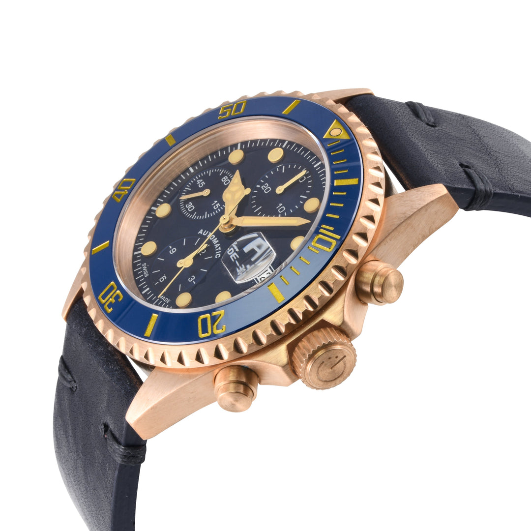 Wall Street - Bronze Gevril Swiss Automatic, Bronze case, Unidirectional Rotatin