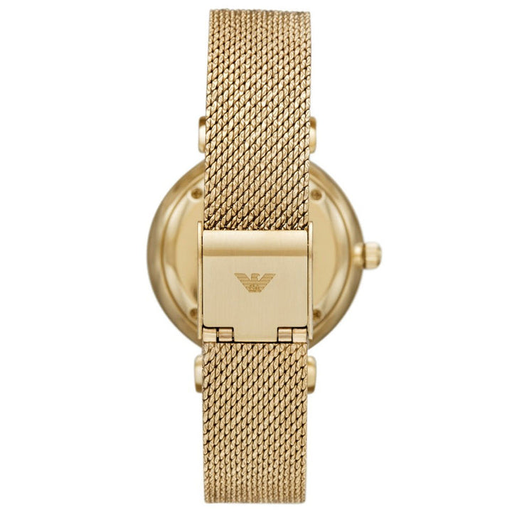 Gianna T-bar Mother-Of-Pearl Dial / Gold-Tone Stainless Steel Mesh Bracelet Moth