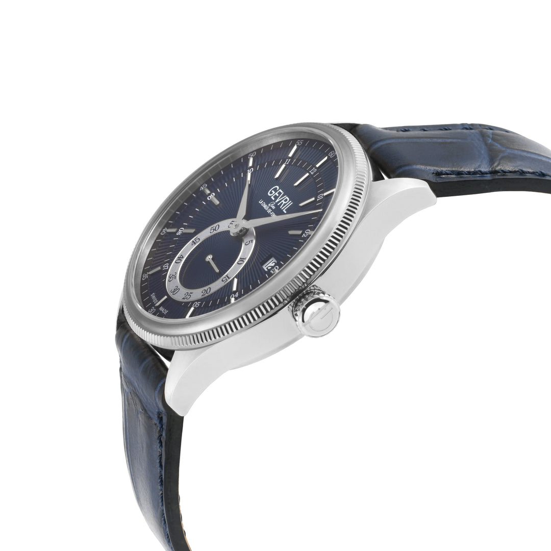 Empire Gevril Swiss Automatic, ETA 2895, Blue Dial,  Genuine Handmade Italian Bl