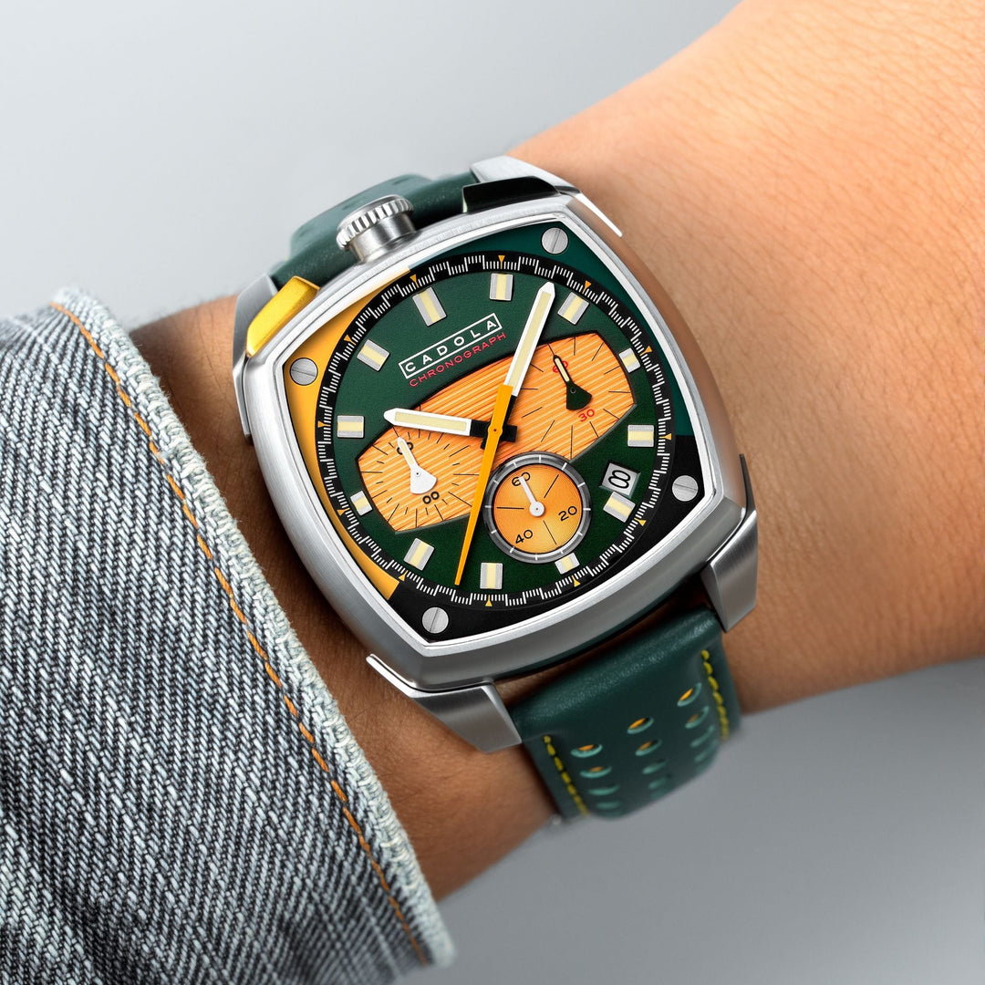 Taurus Chronograph Green / Genuine Leather | Green Dial