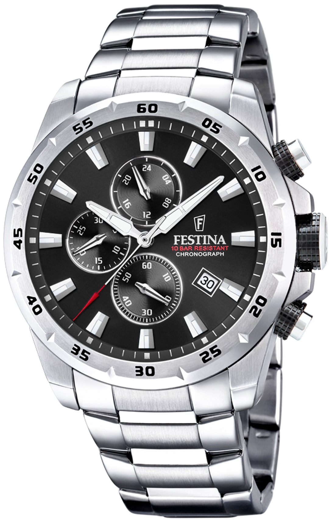 Crono Sport Black / Stainless Steel | Black Dial