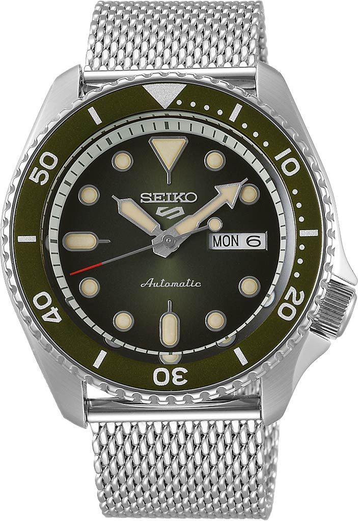 5 Sports SKX Series Green Dial / Silicone Strap Green Dial
