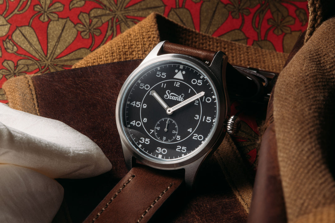 Heritage Aviator 2750 Series SS / Black / Brown | Black Dial