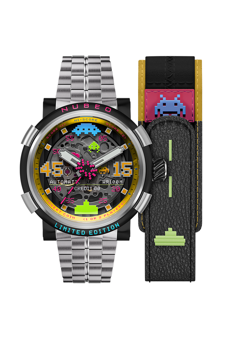 Orion Automatic Space Invaders Limited Edition Black / Stainless Steel | Black D