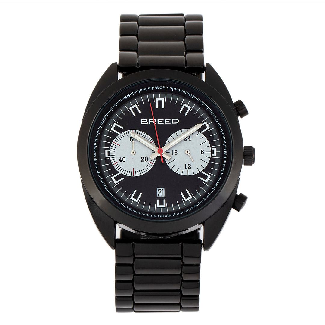 Racer Chronograph Bracelet Watch w/Date Black | Black Dial