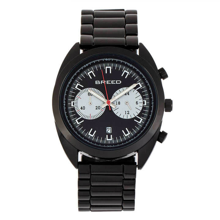 Racer Chronograph Bracelet Watch w/Date Black | Black Dial