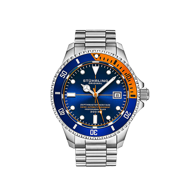 Aquadiver Blue Dial / Silver Stainless Steel Orange | Blue Dial