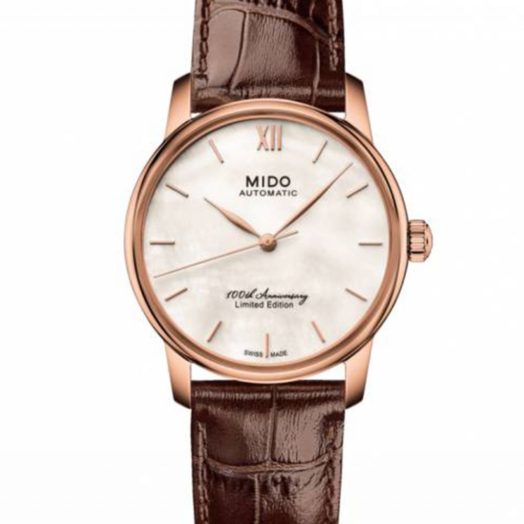 Mido 33mm / Brown | White Mother-of-Pearl Dial