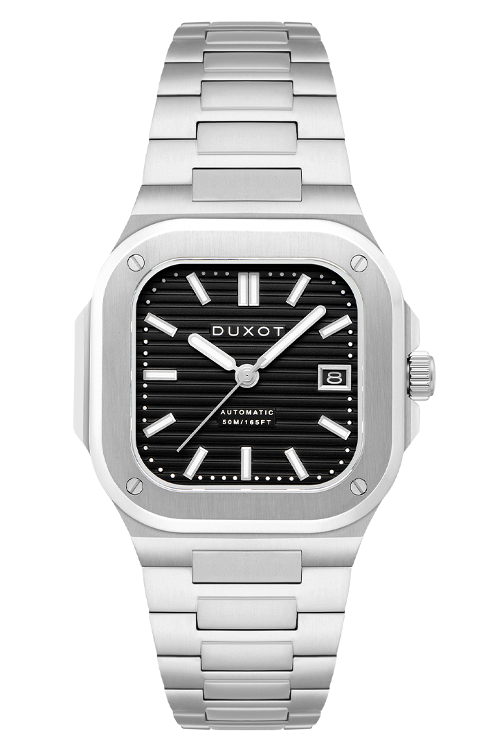 Quadrata Automatic Black / Stainless Steel | Black Dial