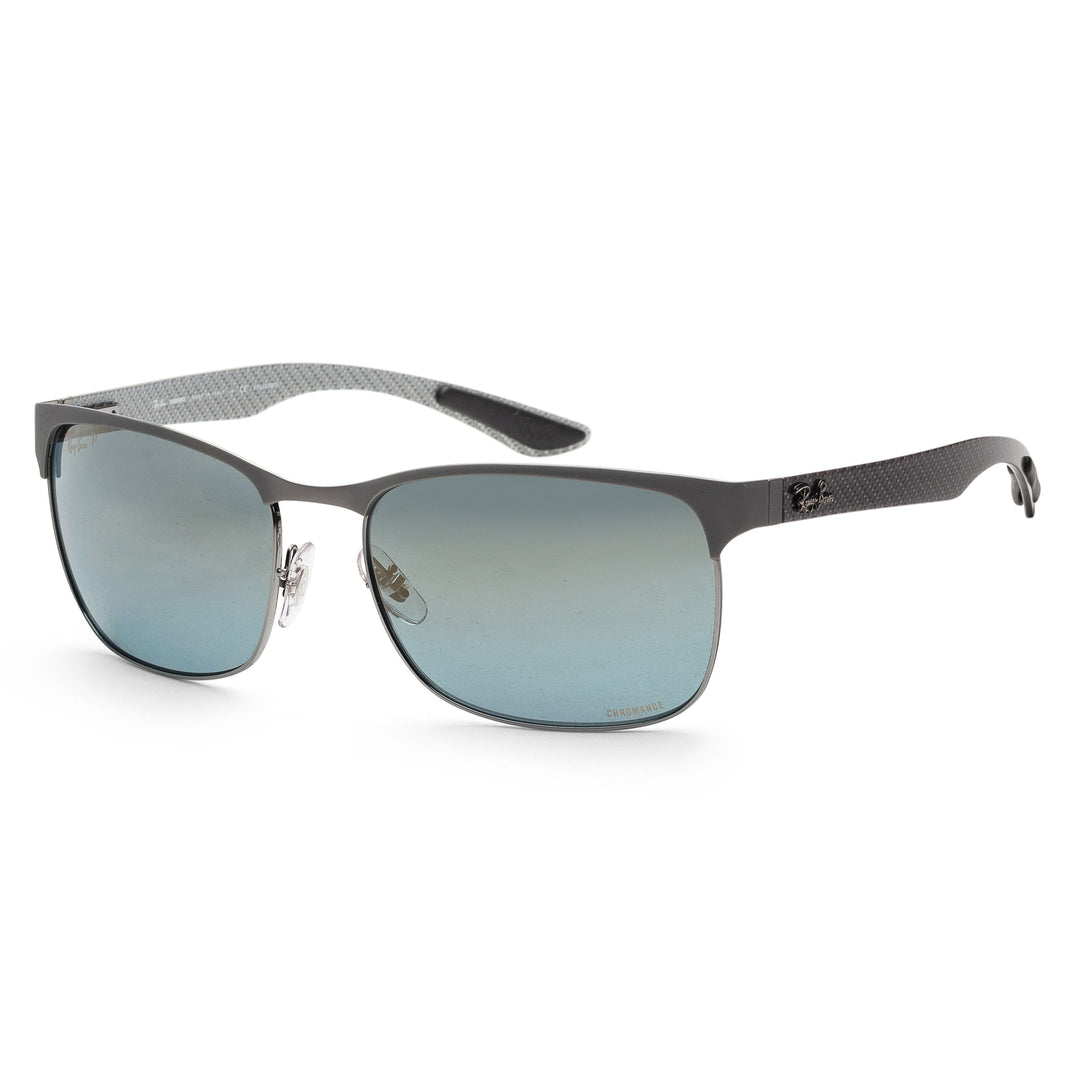 Chromance Gunmetal Top on Matte Gunmetal Frame, Blue Mir Gold Gradient Polar Len