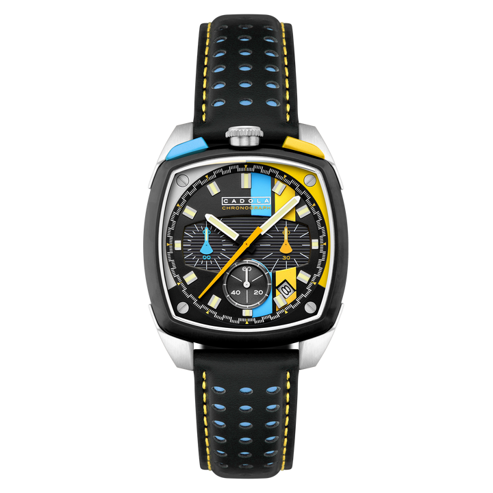 Taurus Chronograph Black / Genuine Leather | Black Dial