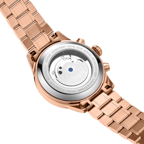 Royal Exhibition Automatic White Open-Exhibition Dial / Rose Gold-Tone Stainless