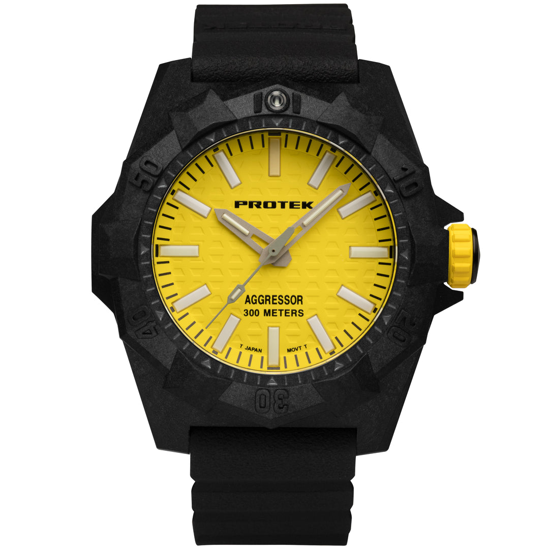 AGGRESSOR 4000 DIVE SERIES Carbon/Yellow/Charcoal | Yellow Dial