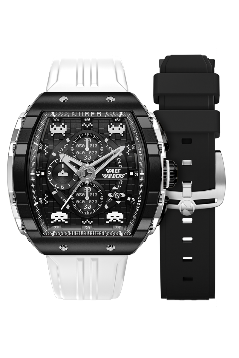 Magellan Chronograph Space Invaders Limited Edition Black / Rubber | Black Dial