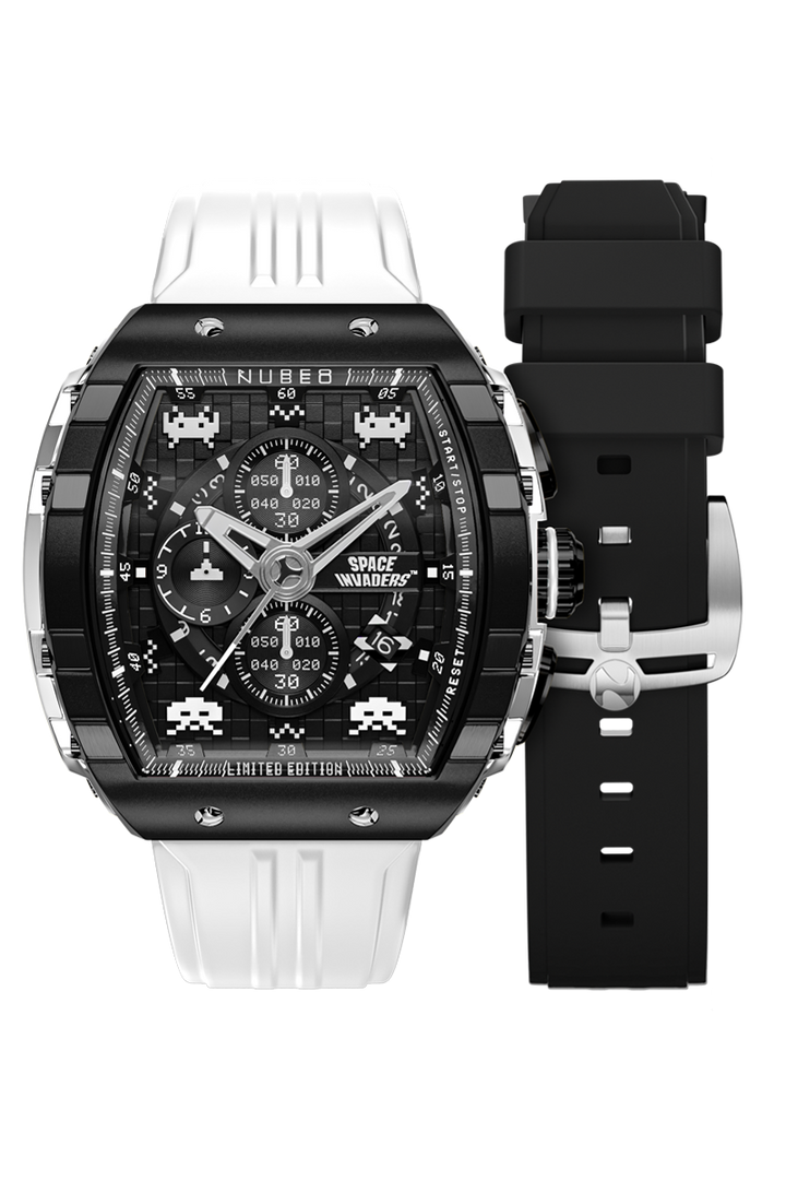 Magellan Chronograph Space Invaders Limited Edition Black / Rubber | Black Dial