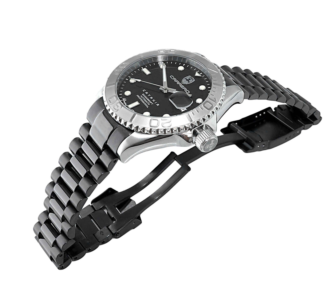 Catania MOP Silvertone-Black/ IP-Black Black Dial