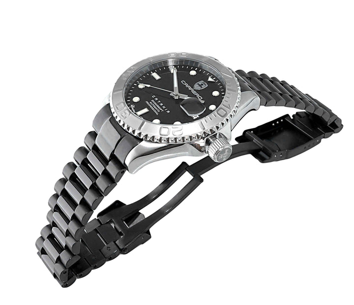 Catania MOP Silvertone-Black/ IP-Black Black Dial