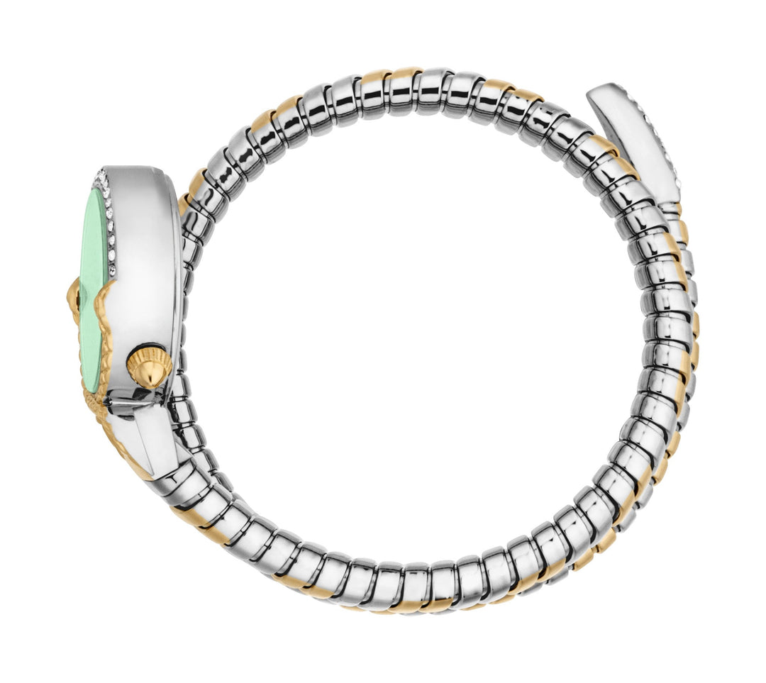 Snake 22mm / Dark Green / Silver and Gold | Dark Green Dial