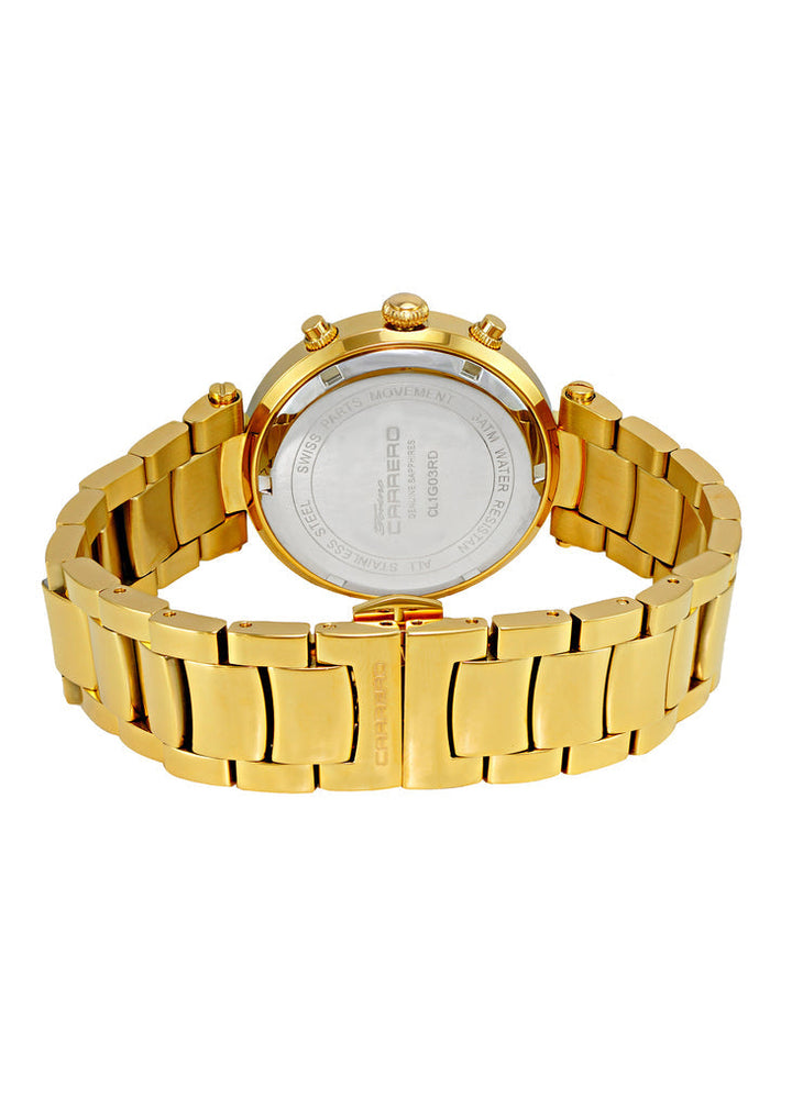 ADELINA COLLECTION Red/Goldtone | Blue Dial