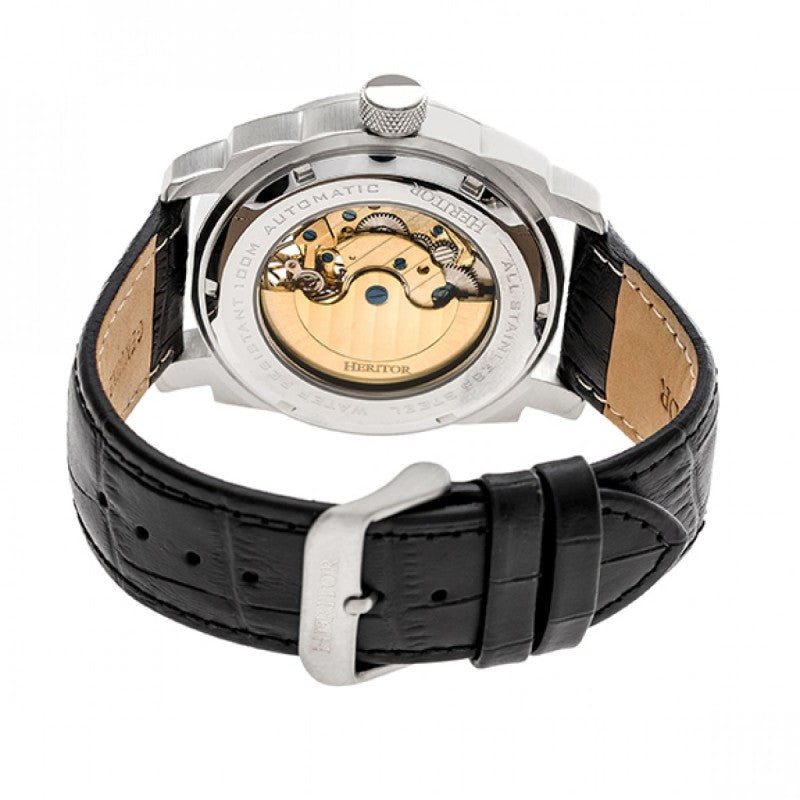Helmsley Dual Time Black/Silver/White | White Dial