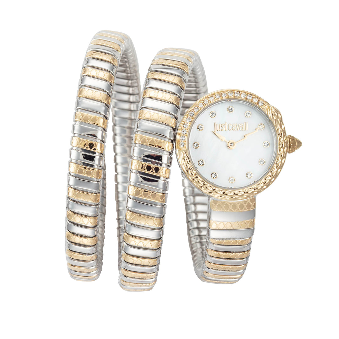 Signature Snake 23 mm / White / Gold White Dial