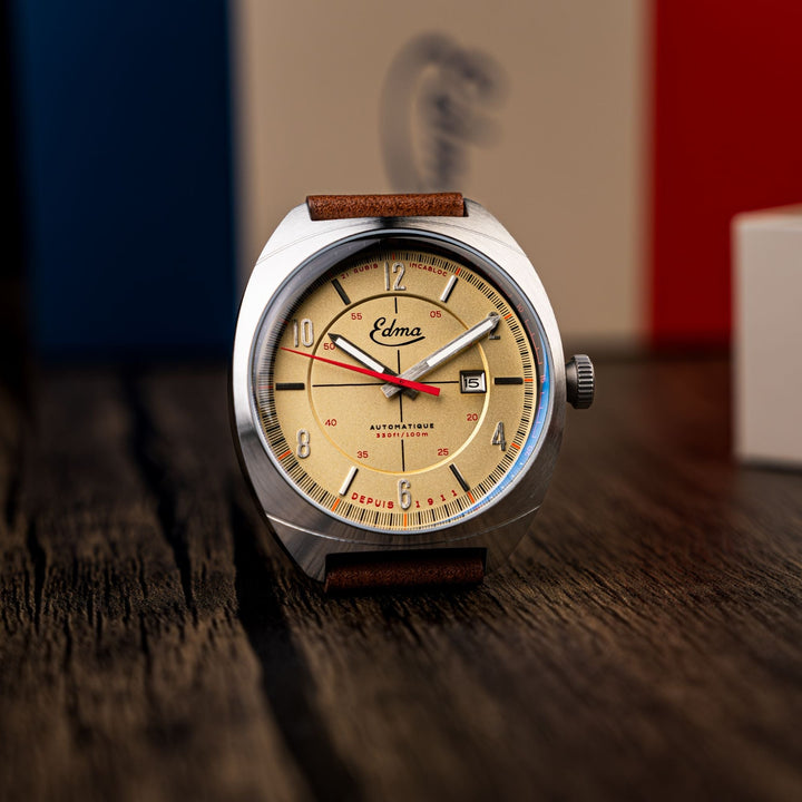 Crissier Automatic Grey / Brown Leather | Grey Dial