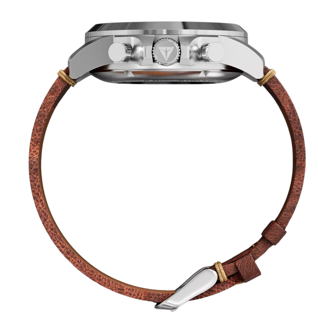 JU 52 Aviator Leather / Silver Silver Dial