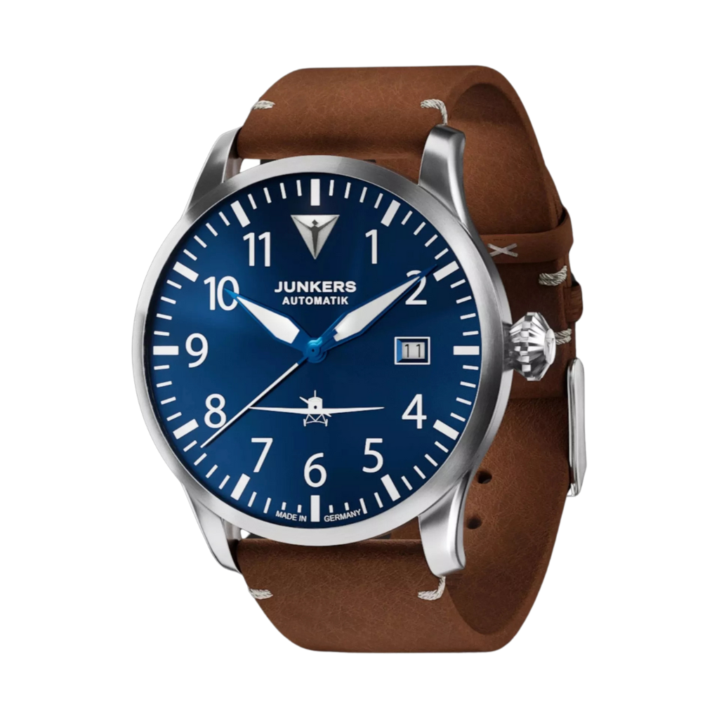 Flieger Leather / Blue Blue Dial