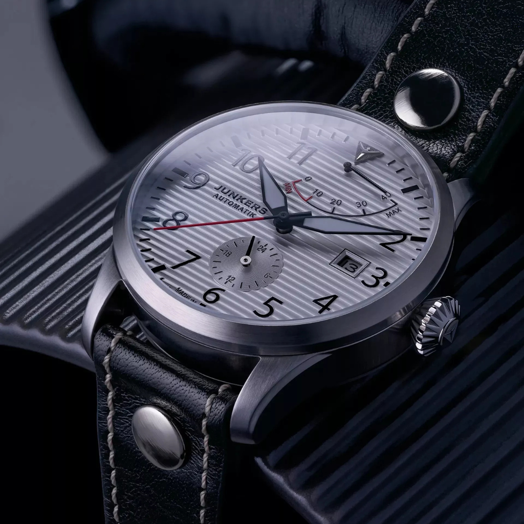 Flieger Leather / Silver Silver Dial