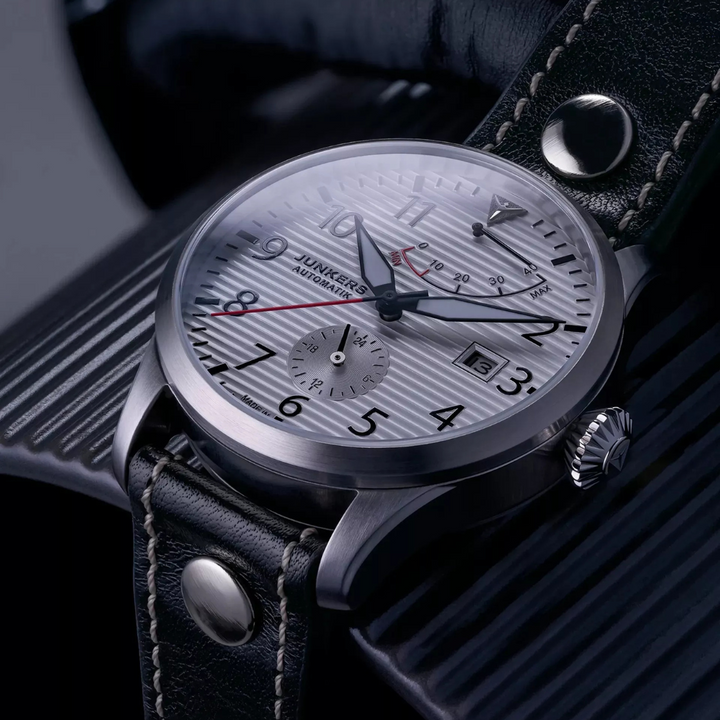 Flieger Leather / Silver Silver Dial
