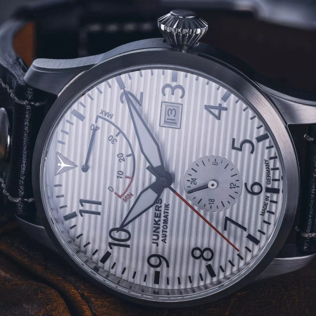 Flieger Leather / Silver Silver Dial