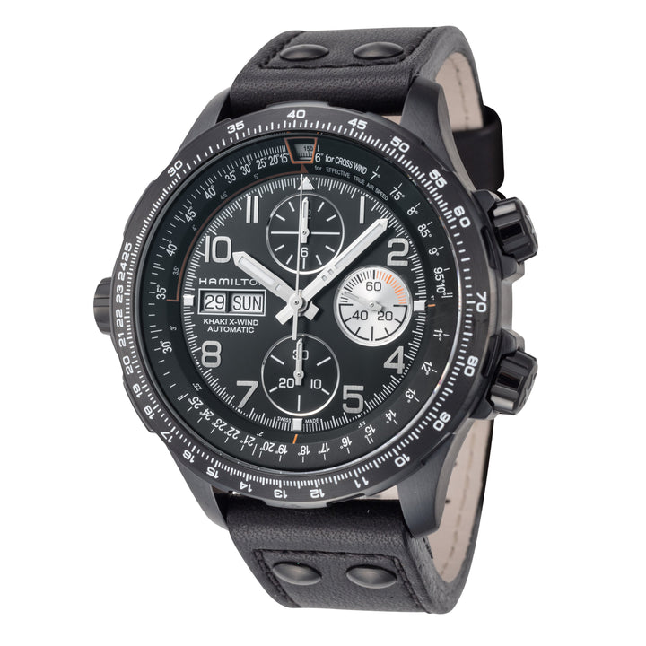 Khaki Aviation 45mm / Black / Black Black Dial