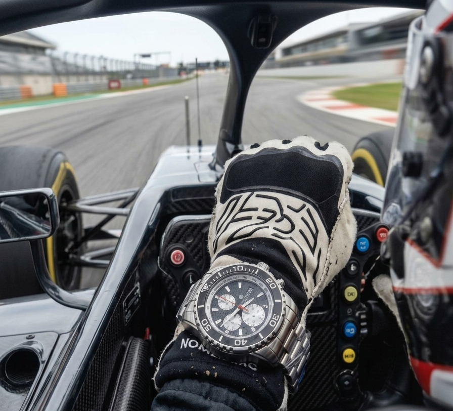ALL PURPOSE DIVER CHRONOGRAPH AP DIVER BLACK CHRONO Black-Silver Dial