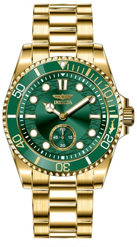 Pro Diver Men Green Dial / Gold-Tone Stainless Steel Bracelet Green Dial
